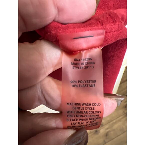 Soft Surroundings size large dark red faux suede button down shirt - Picture 4 of 4